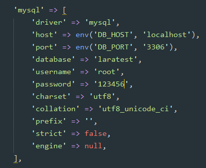 atur koneksi laravel